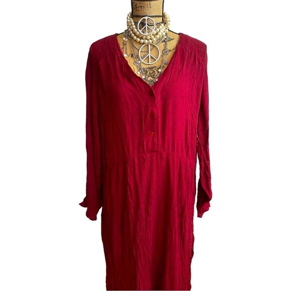 NEW - ROAMAN'S women's burgundy maxi dress - PLUS SIZE 18/20 (L) - Picture 16 of 16